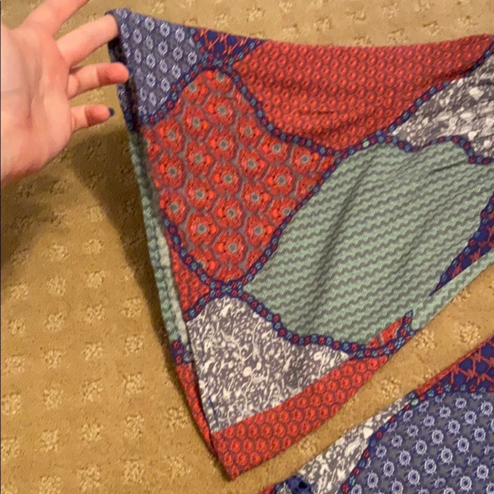 Boutique Patchwork Patterned Cold-Shoulder Dress - image 3